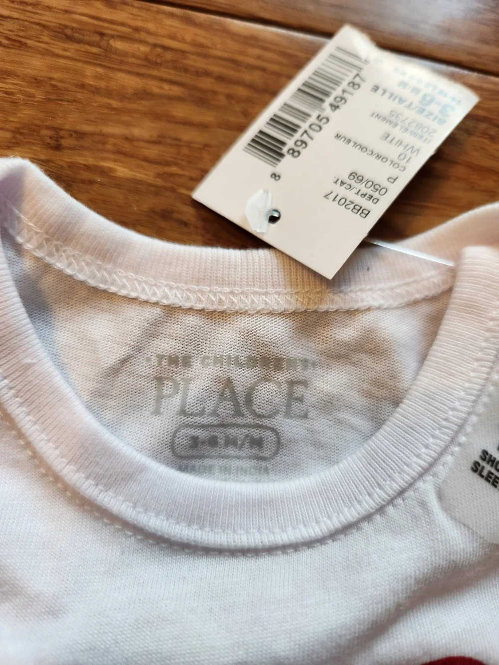 New Children's Place White Baby Bodysuit Onesie Grandma Grandpa Gift, 3-6 Months